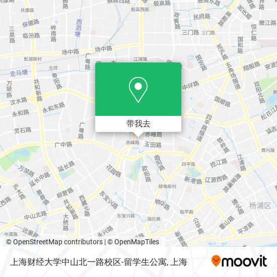 上海财经大学中山北一路校区-留学生公寓地图