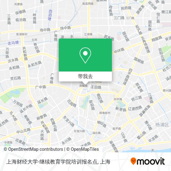 上海财经大学-继续教育学院培训报名点地图