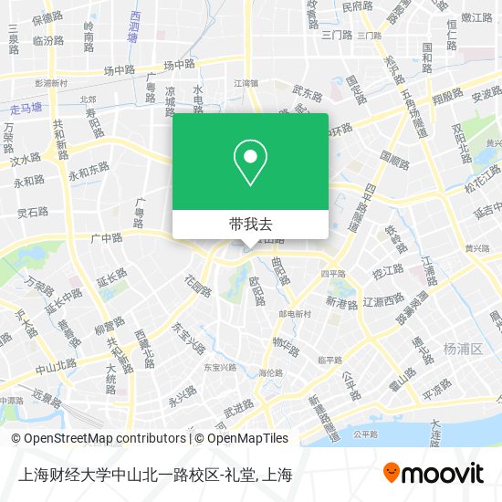 上海财经大学中山北一路校区-礼堂地图