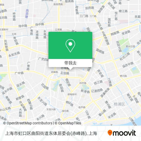 上海市虹口区曲阳街道东体居委会(赤峰路)地图