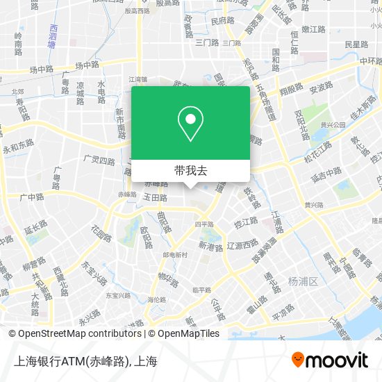 上海银行ATM(赤峰路)地图