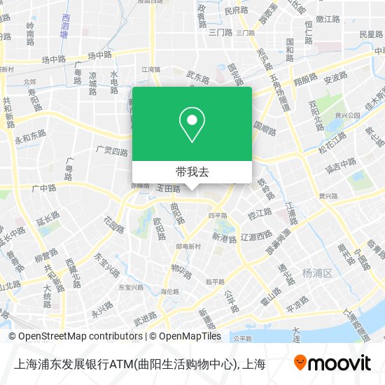 上海浦东发展银行ATM(曲阳生活购物中心)地图