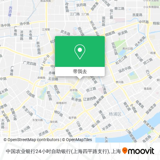 中国农业银行24小时自助银行(上海四平路支行)地图