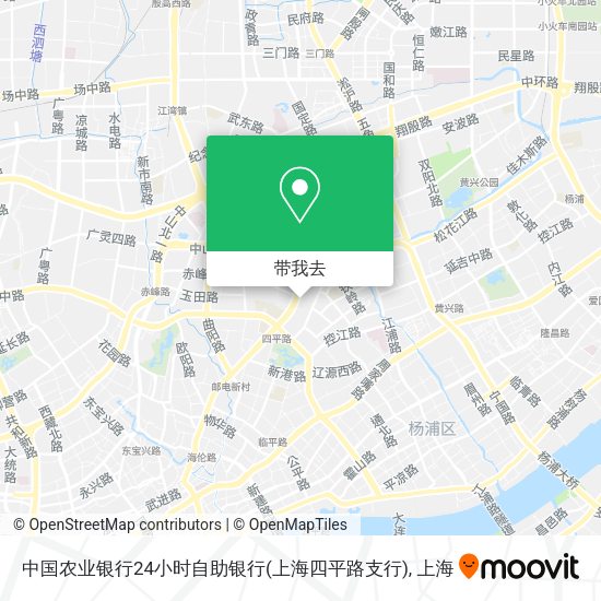 中国农业银行24小时自助银行(上海四平路支行)地图