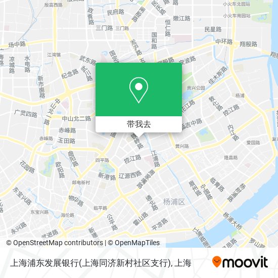 上海浦东发展银行(上海同济新村社区支行)地图