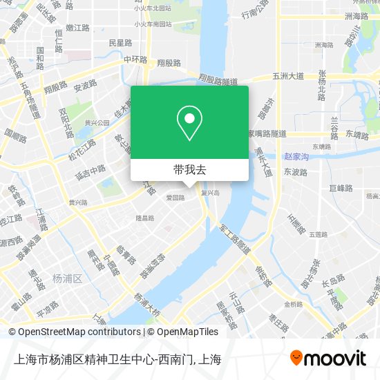 上海市杨浦区精神卫生中心-西南门地图