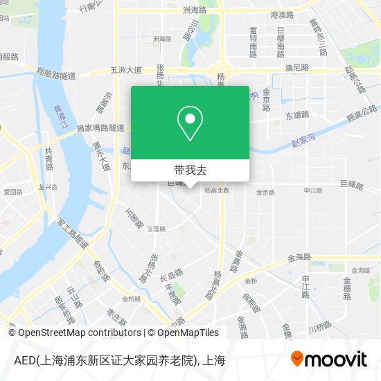 AED(上海浦东新区证大家园养老院)地图