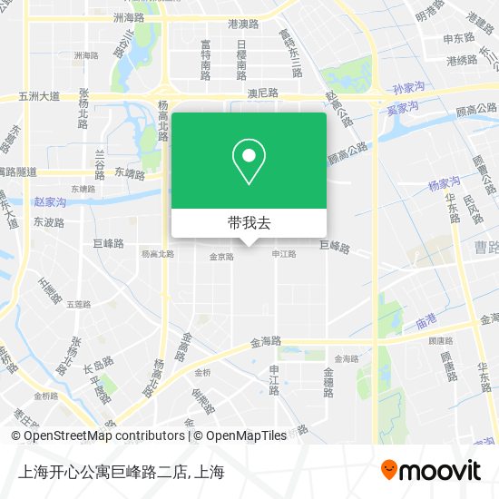 上海开心公寓巨峰路二店地图
