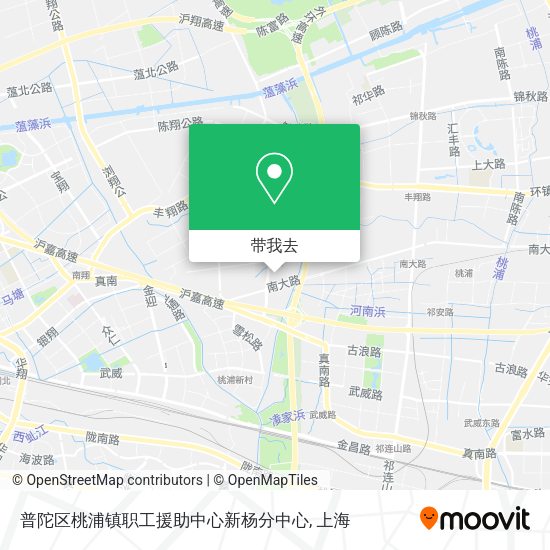 普陀区桃浦镇职工援助中心新杨分中心地图
