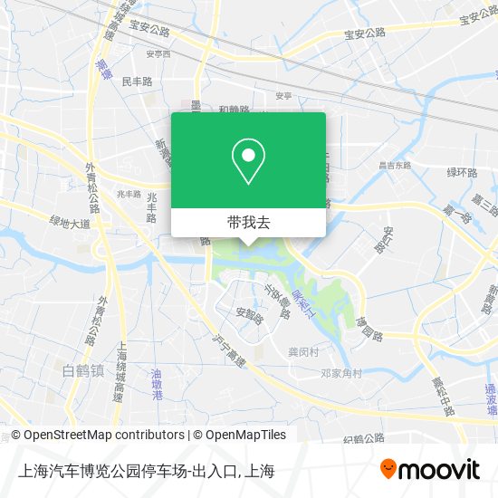 上海汽车博览公园停车场-出入口地图