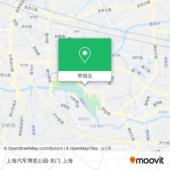 上海汽车博览公园-东门地图