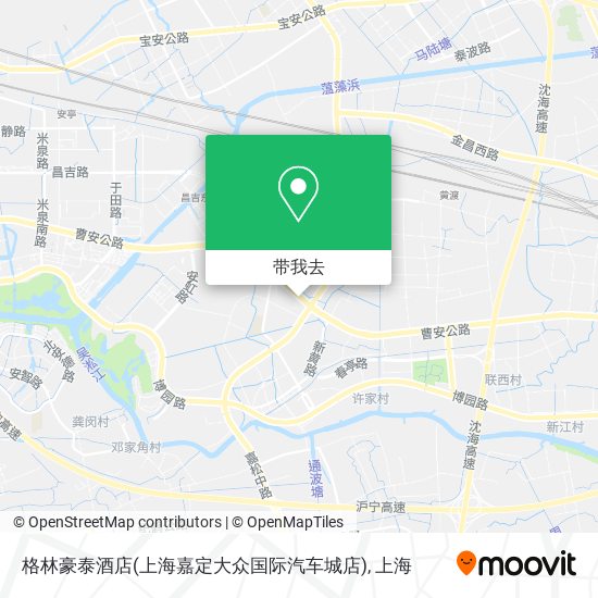 格林豪泰酒店(上海嘉定大众国际汽车城店)地图