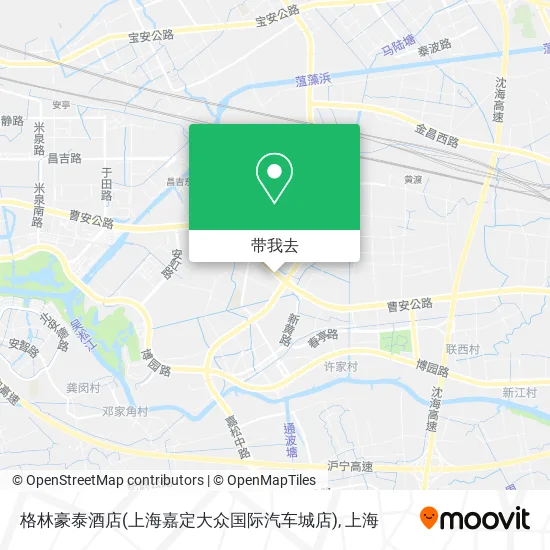 格林豪泰酒店(上海嘉定大众国际汽车城店)地图