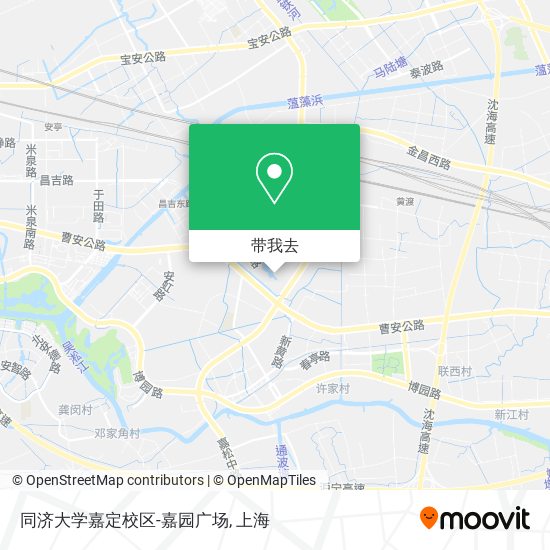 同济大学嘉定校区-嘉园广场地图