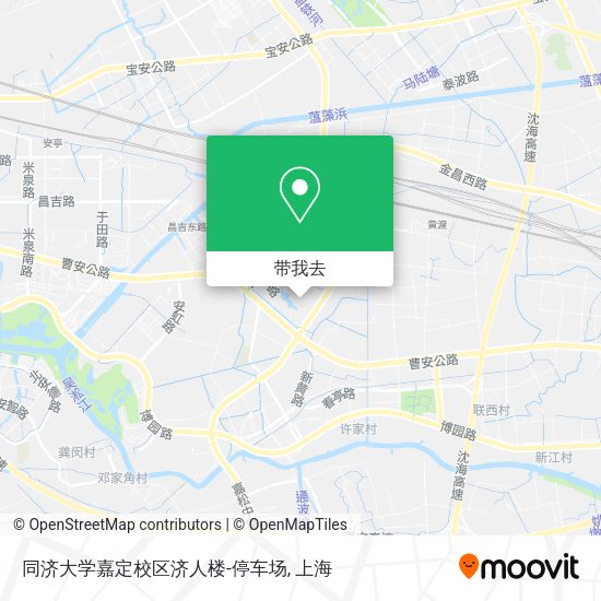 同济大学嘉定校区济人楼-停车场地图