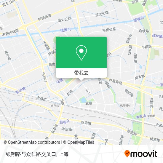 银翔路与众仁路交叉口地图