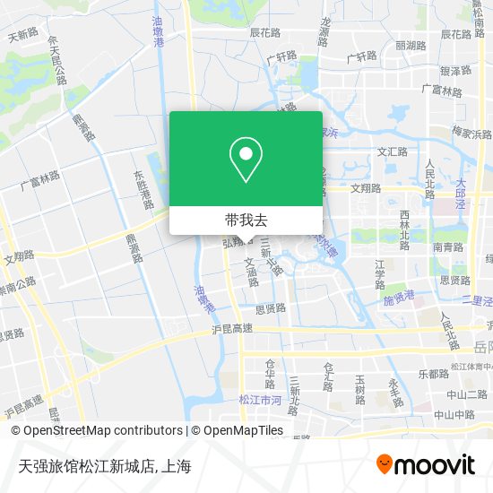 天强旅馆松江新城店地图