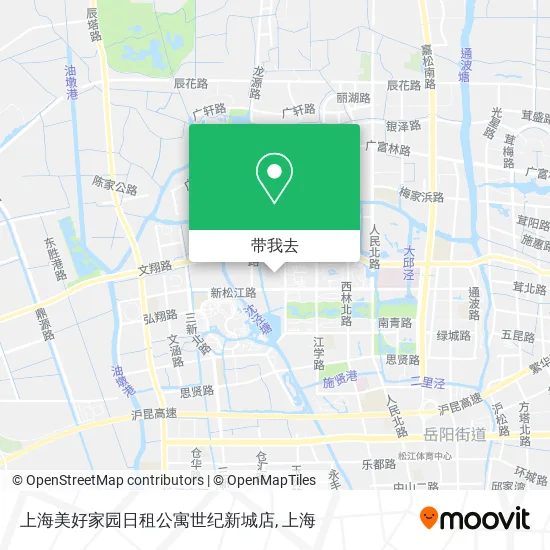 上海美好家园日租公寓世纪新城店地图