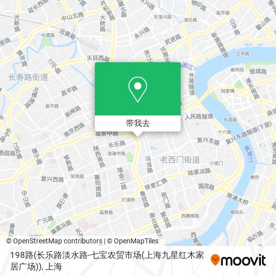 198路(长乐路淡水路-七宝农贸市场(上海九星红木家居广场))地图
