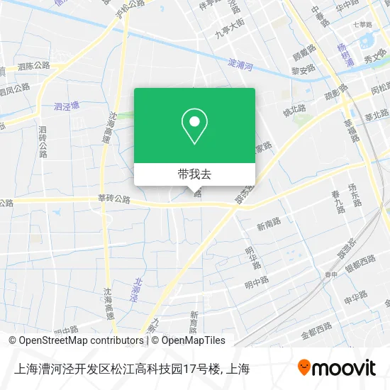 上海漕河泾开发区松江高科技园17号楼地图