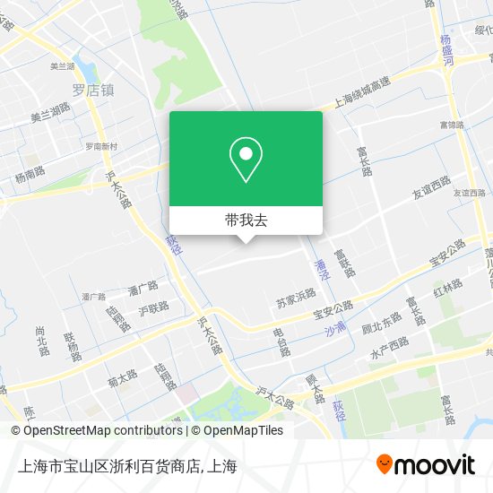 上海市宝山区浙利百货商店地图