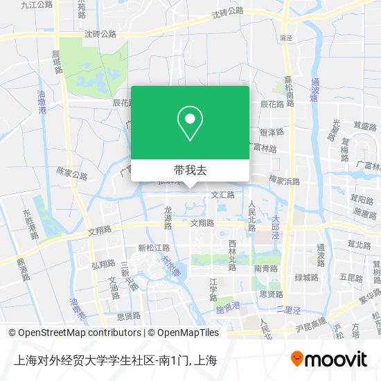 上海对外经贸大学学生社区-南1门地图