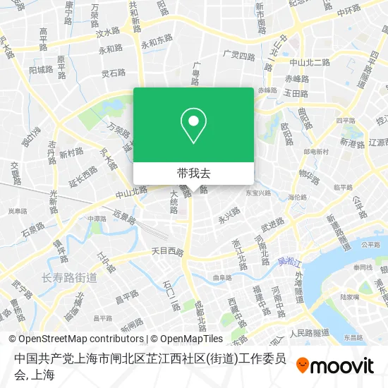 中国共产党上海市闸北区芷江西社区(街道)工作委员会地图
