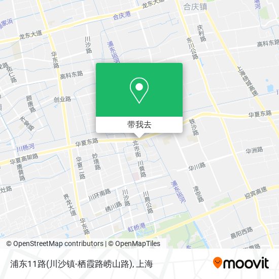 浦东11路(川沙镇-栖霞路崂山路)地图