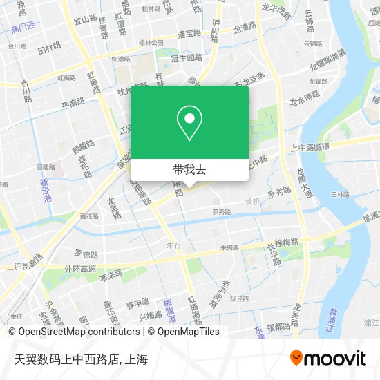 天翼数码上中西路店地图