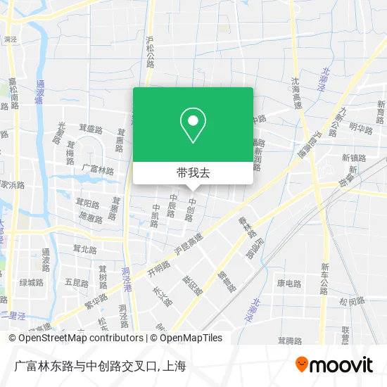 广富林东路与中创路交叉口地图