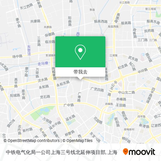 中铁电气化局一公司上海三号线北延伸项目部地图