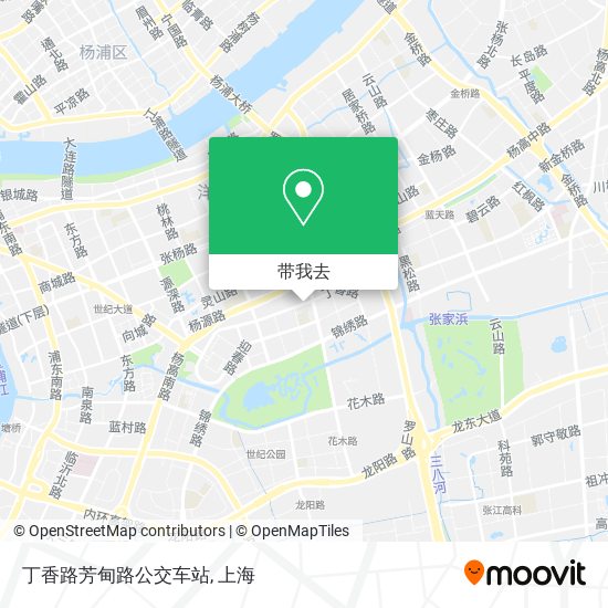 丁香路芳甸路公交车站地图