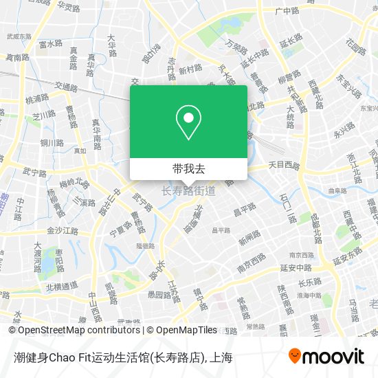 潮健身Chao Fit运动生活馆(长寿路店)地图