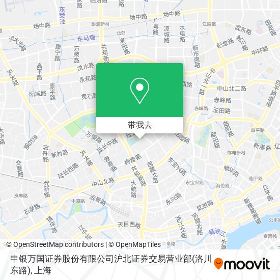 申银万国证券股份有限公司沪北证券交易营业部(洛川东路)地图