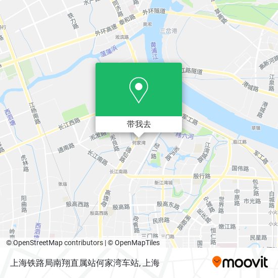 上海铁路局南翔直属站何家湾车站地图