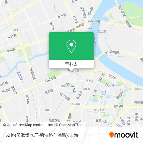 52路(吴淞煤气厂-塘沽路乍浦路)地图