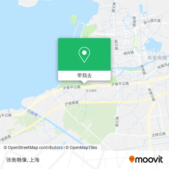 张衡雕像地图