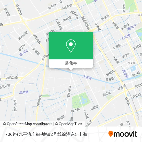 706路(九亭汽车站-地铁2号线徐泾东)地图