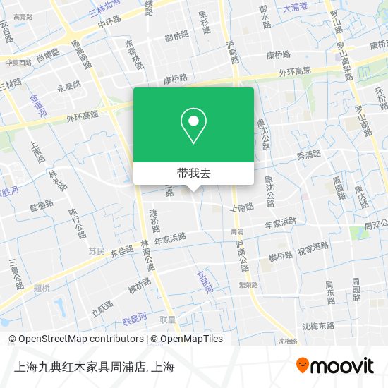 上海九典红木家具周浦店地图