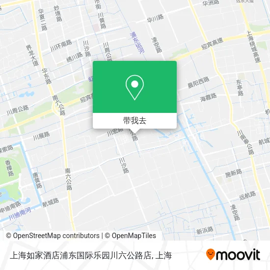 上海如家酒店浦东国际乐园川六公路店地图