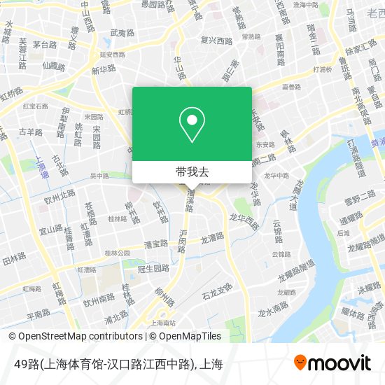 49路(上海体育馆-汉口路江西中路)地图