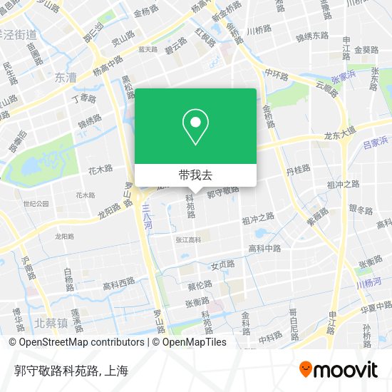 郭守敬路科苑路地图
