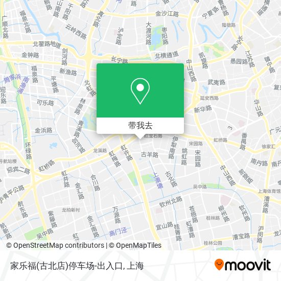 家乐福(古北店)停车场-出入口地图