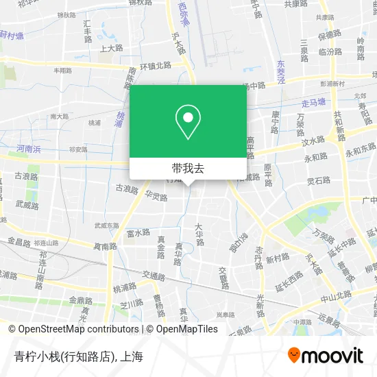 青柠小栈(行知路店)地图