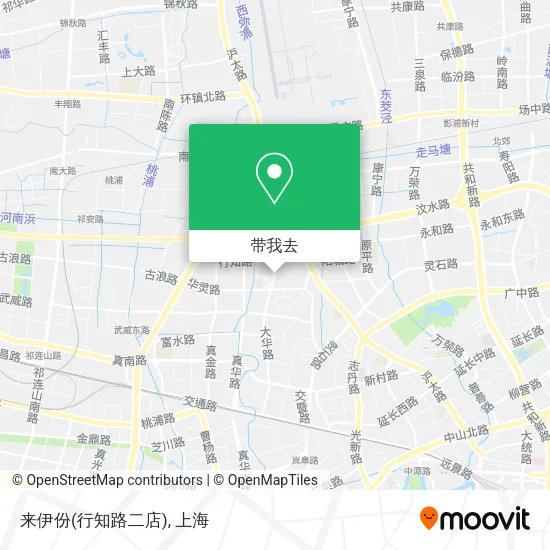 来伊份(行知路二店)地图
