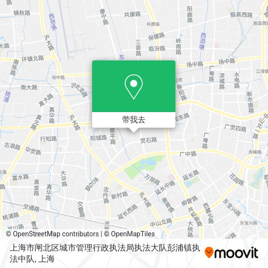 上海市闸北区城市管理行政执法局执法大队彭浦镇执法中队地图