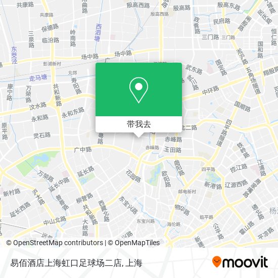 易佰酒店上海虹口足球场二店地图