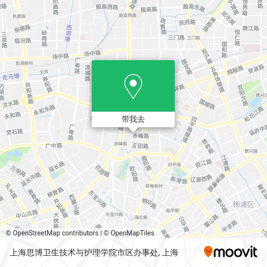 上海思博卫生技术与护理学院市区办事处地图