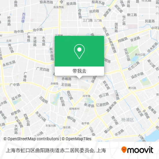 上海市虹口区曲阳路街道赤二居民委员会地图