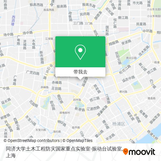 同济大学土木工程防灾国家重点实验室-振动台试验室地图